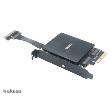 Akasa AK-PCCM2P-04. Hostinterface: PCIe, Output interface: M.2. Kleur van het product: Zwart, Type koeling: Passief