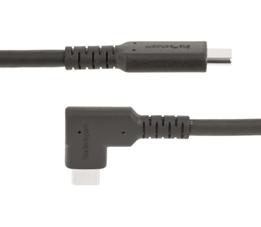 Startech.com 50cm Haakse USB-C Kabel, Rugged, USB 3.2 Gen 2 (10 Gbps), USB C naar C Data transfer Kabel met Rechte Hoek, 4K 60Hz DP Alt Mode, 100W Power Delivery, USB Type-C Kabel