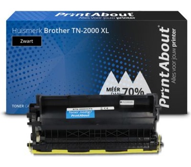 PrintAbout Huismerk Brother TN-2000 XL Toner Zwart Extra hoge capaciteit