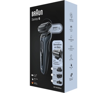 Braun Series 6 60-N4500cs Elektrisch Scheerapparaat Met Oplaadstandaard, Grijs