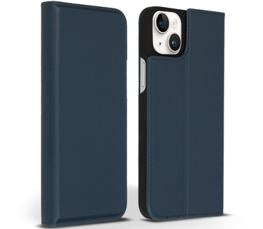 Accezz Premium Leather Slim Bookcase iPhone 14 Plus - Donkerblauw