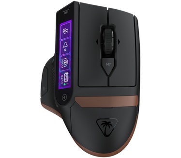 Turtle Beach Command Series MC7 draadloze 8K aanpasbare RGB-gamingmuis - Zwart, touchscreendisplay, oplaadstation, echte 8K-polling, Owl?Eye optische sensor 30K DPI, Bluetooth, optische schakelaars
