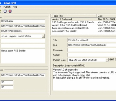 RSS Builder screenshot