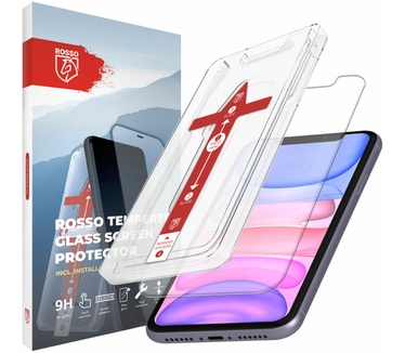 Rosso Apple iPhone XR / 11 Tempered Glass met Installatietray (iPhone XR, iPhone 11)