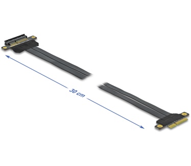 Delock 85768 Riser Card PCI Express x4 to x4 with flexible cable 30 cm