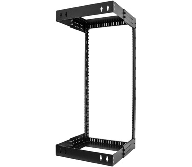 Startech.com 24U 19" Wandmonteerbare Server Rack, Verstelbare diepte 12-20" 2 Post Open Frame Serverruimte Rack voor AV/Data/ IT Communicatie & Apparatuur/Switch met Kooimoeren en Schroeven