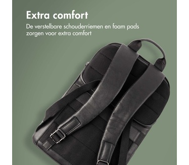 Accezz Leather Laptop rugtas