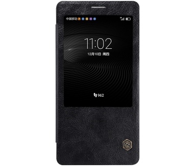 Nillkin Qin S-View Slim Book Case voor Huawei Mate 8 - Zwart