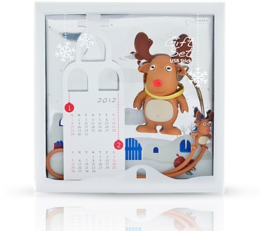 Raidsonic Gift Box Deer Driver 4GB Wit