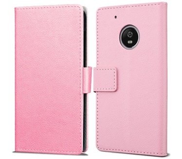 qMust Motorola Moto G5S Wallet Hoesje Roze