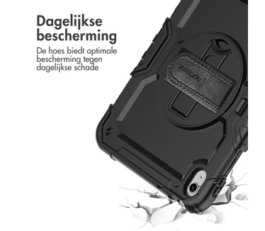 Accezz Rugged Backcover met schouderstrap iPad 10.9 (2022) - Zwart
