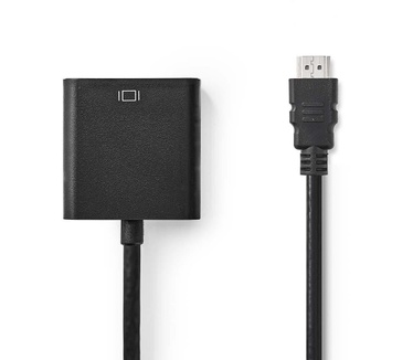 Nedis N CCGP34900BK02 - Kabel HDMI-Stecker> VGA-Buchse+ 3.5-mm-Ausgang 0.2 - Kabel - Digital/Daten