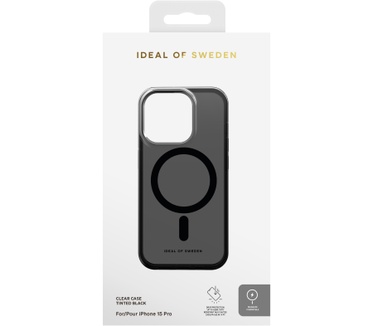 iDeal of Sweden Clear MagSafe Tinted Black (iPhone 15 Pro) Zwart