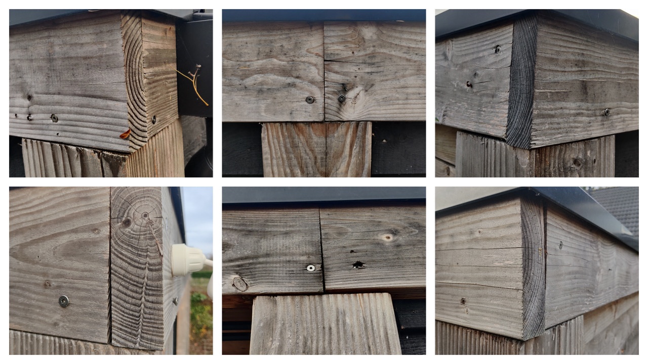 Te weinig schroeven in ringbalken overkapping