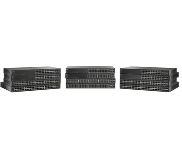 Cisco 500X Series Switch - 48-poorts + 4 SFP+ uplink poorten - Gigabit - Power over Ethernet - Layer 3 - Managed - stapelbaar