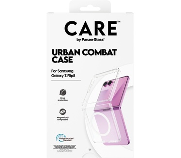 PanzerGlass CARE™ by PanzerGlass® Urban Combat Case Transparent w. White Qi Samsung Galaxy Z Flip7 | Z Flip8