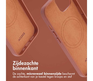 Accezz MagSafe Leather Backcover iPhone 14 - Bruin