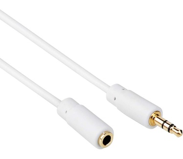 Allteq 3,5mm jack verlengkabel, 5 meter Wit
