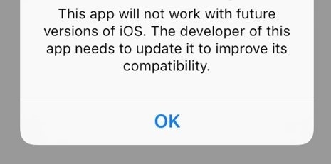 Apple 32bits waarschuwing