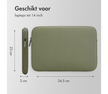 Accezz Basis Laptop hoes 13-14 inch - Laptopsleeve - Groen