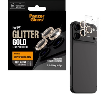 PanzerGlass PanzerGlass® Hoops® Camera Lens Protector Glitter Gold iPhone 2026 Pro | 2026 Pro Max