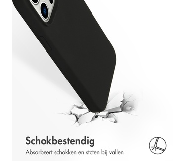 Accezz Liquid Silicone Backcover met MagSafe iPhone 14 Pro Max - Zwart