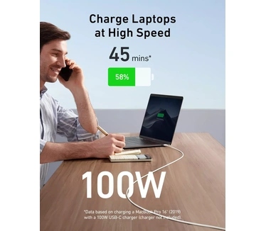 Anker Series 5 | 543 USB-C > USB-C 100W 1,8m (2 pack) Wit