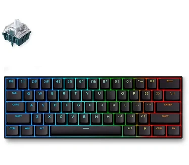 MCHOSE Ace60 Pro 60% Hall Effect Uranus SE Magnetische Schakelaar 8K Hz RGB Hotswap Zwart Mechanisch Gaming Toetsenbord (MC-Ace60-5)