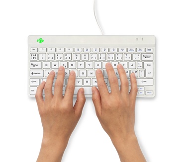 R-Go Tools R-Go Compact Break toetsenbord, QWERTY (ND), bedraad, wit