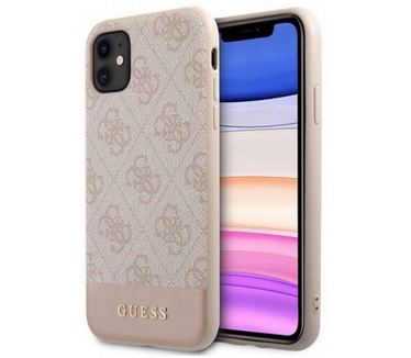 Guess 4G Stripe Hard Case - Apple iPhone 11 (6.1") - Roze Roze