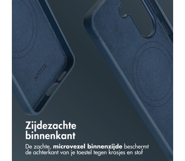 Accezz MagSafe Leather Backcover Samsung Galaxy S26 - Nightfall Blue