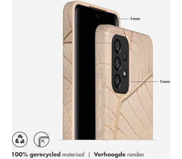 Selencia Aurora Fashion Backcover Samsung Galaxy A53 - Duurzaam hoesje - 100% gerecycled - Earth Leaf Beige