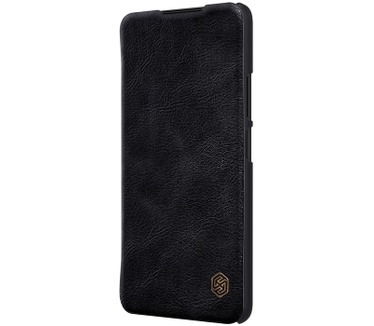 Nillkin Qin PU Leather Book Case voor Xiaomi Poco F3 - Zwart Zwart