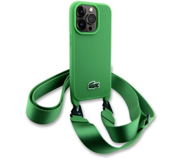 Lacoste Lacoste Petit Pique Crossbody Case - iPhone 15 Pro (6.1") - Groen Groen