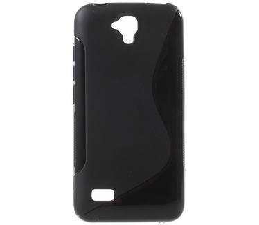 Merkloos Huawei Y5 S-Shape TPU Hoesje Zwart