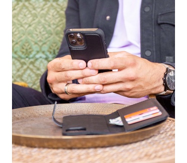 Accezz Premium Leather 2 in 1 Wallet Bookcase Samsung Galaxy S22 Ultra - Zwart