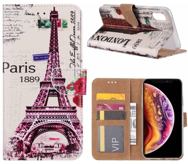 Parijs print lederen Bookcase hoesje voor de Apple iPhone XR - Wit (Apple iPhone XR) Wit