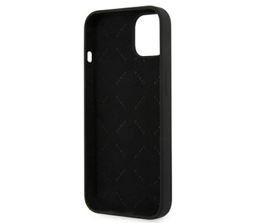 Guess Silicone 4G Logo BackCase Apple iPhone 13 Mini (5.4") Zwart Zwart