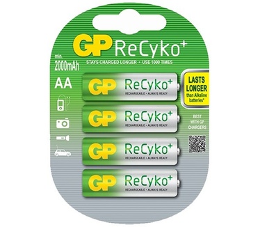 GP Batteries 1x4 ReCyko+ NiMH Accu Mignon AA 2000 mAH Minions Edition (120MIN200AAHCC4)