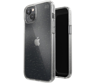 Speck Presidio Perfect Clear Glitter Apple iPhone 14 Plus/15 Plus Clear / Gold Glitter - with Microban