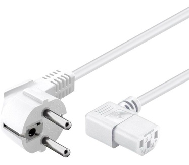 Allteq Voedingskabel C13 haaks, 3 meter Wit
