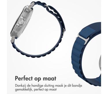 Accezz Nylon Alpine bandje voor de Samsung Galaxy Watch Ultra 2 (2026) / Ultra (2024/2025) - Dark Blue