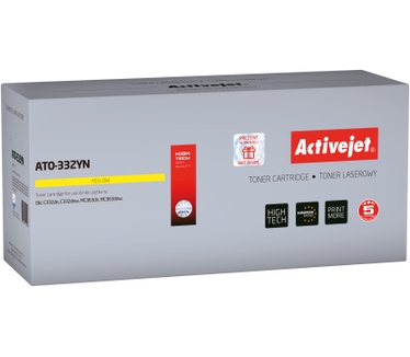 Activejet ATO-332YN printertoner, Vervanging OKI 46508713; Supreme; 1500 pagina's; Geel