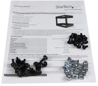 Startech.com 8U Open Frame Rack Wandmontage 30cm Diep