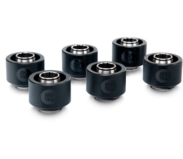 EK Water Blocks EK-ACF Fitting 10/16mm - Black (6-pack)