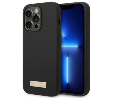 Guess Silicone MagSafe Back Case - iPhone 14 Pro (6.1") - Zwart Zwart