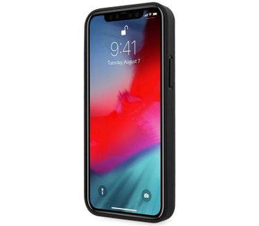 BMW Debossed Leather Back Case - iPhone 12 Pro Max (6.7") - Zwart Zwart