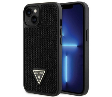 Guess Rhinestones Back Case - Apple iPhone 14 (6.1") - Zwart Zwart
