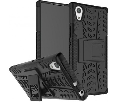 qMust Sony Xperia XA1 Rugged Hybrid Hoesje Zwart
