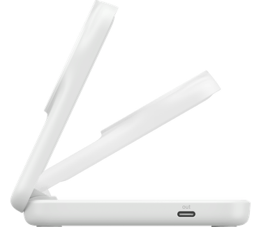 Belkin UltraCharge 2-in-1 Foldable Magnetic Charger, vierkant, Wit